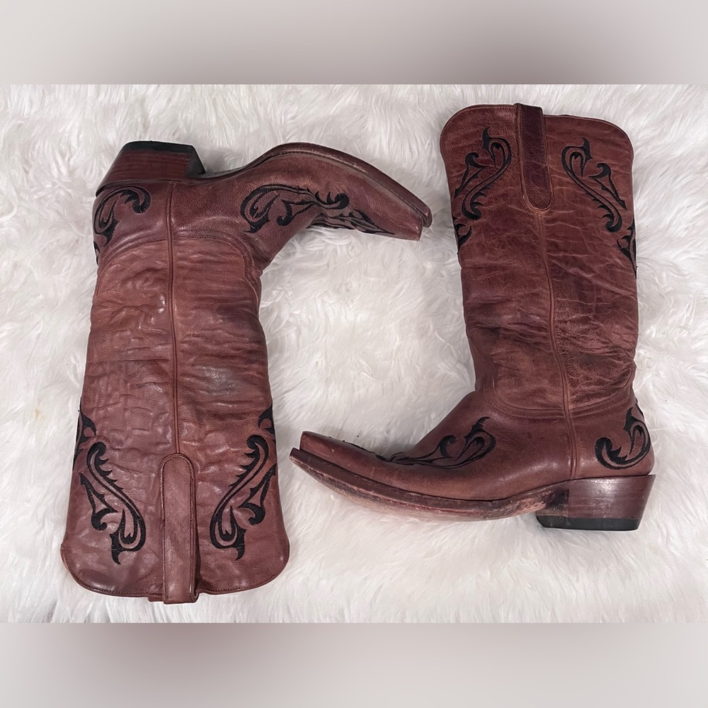 Old Gringo Women’s 8.5B Brown Leather Boots with Black Embroidery - Picture 2 of 10